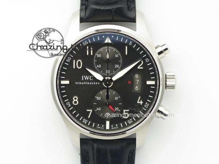MIROTIME 0822 Portugieser Chrono  42 IW390403 ZF 1:1 Best Edition White Dial Blue Hand on Black Leather Strap A WellDesigned 7190